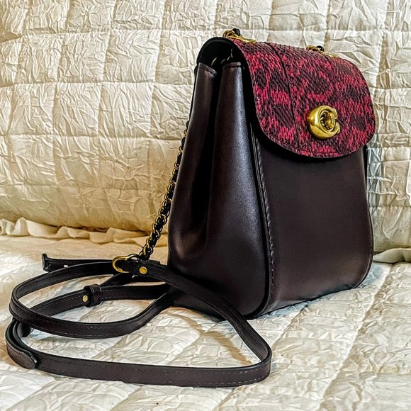 NWOT - COACH PARKER CONVERTIBLE BACKPACK 16 WITH SNAKESKIN DETAIL (79635) - Picture 3 of 9